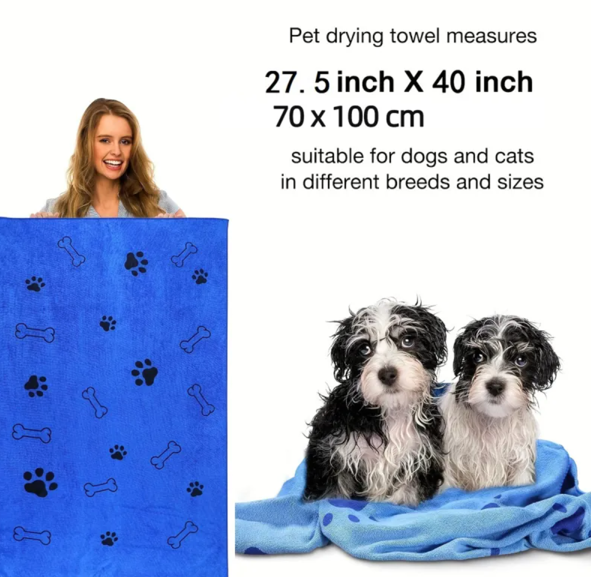 Microfiber Bath Towel for pets
